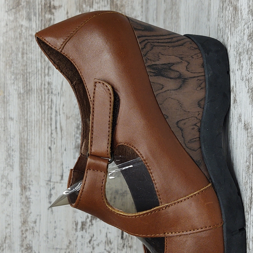 🟥Sz 41 NWOT Sanita Matilda Mary Jane Leather Wedge - Picture 4 of 16